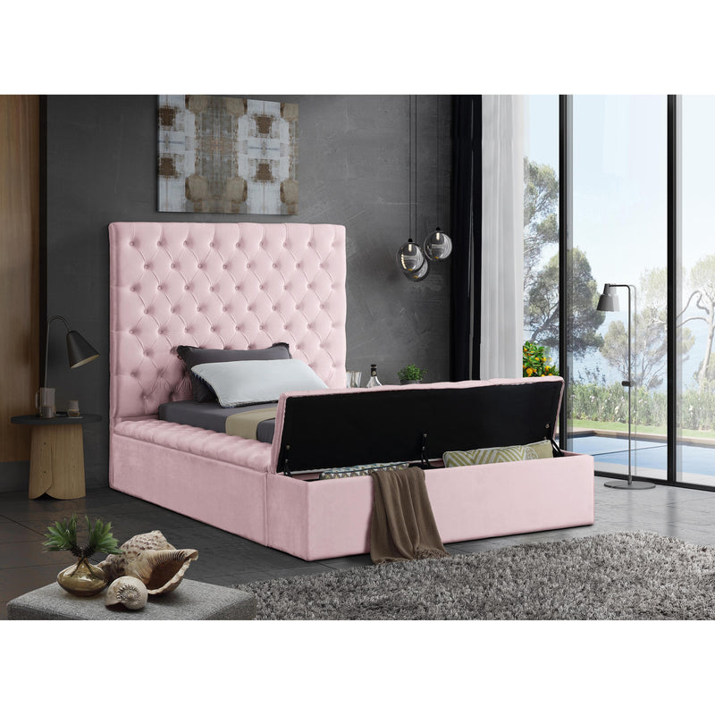 Meridian Bliss Pink Velvet Twin Bed (3 Boxes) IMAGE 6