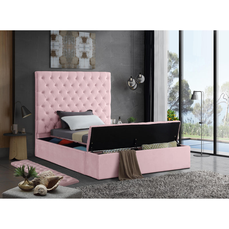 Meridian Bliss Pink Velvet Twin Bed (3 Boxes) IMAGE 8