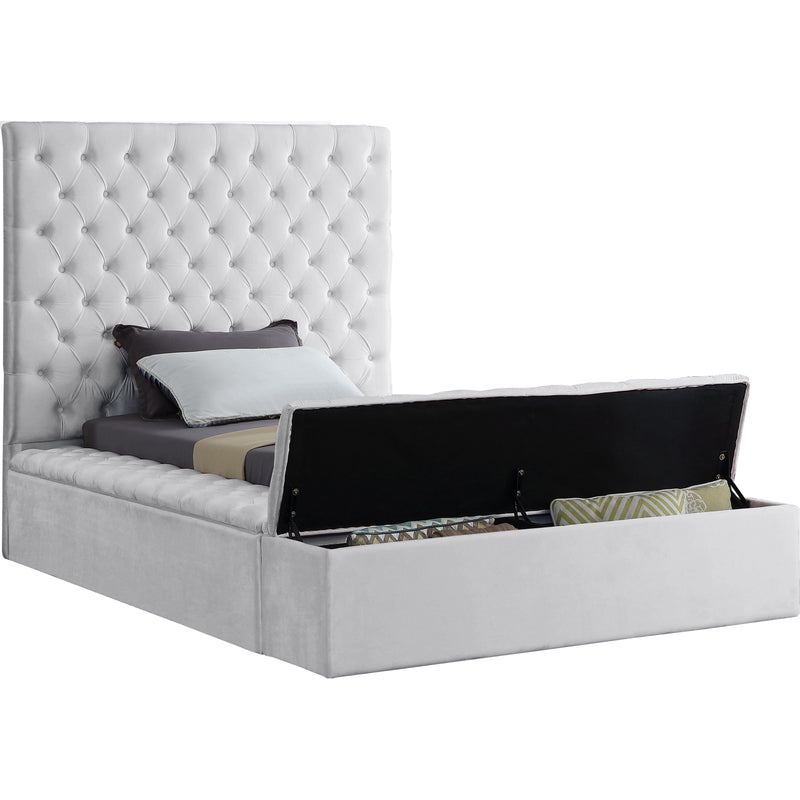 Meridian Bliss White Velvet Twin Bed (3 Boxes) IMAGE 2