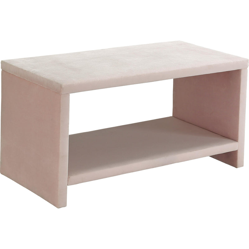 Meridian Cleo Pink Velvet Night Stand IMAGE 1