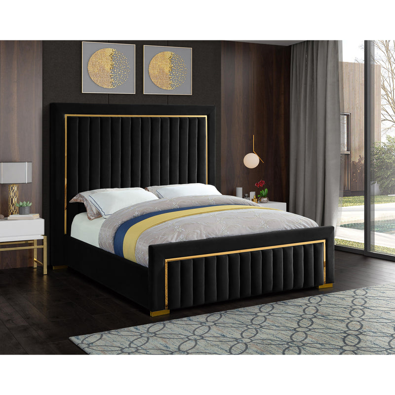 Meridian Dolce Black Velvet King Bed (3 Boxes) IMAGE 3