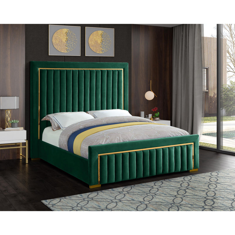 Meridian Dolce Green Velvet King Bed (3 Boxes) IMAGE 3