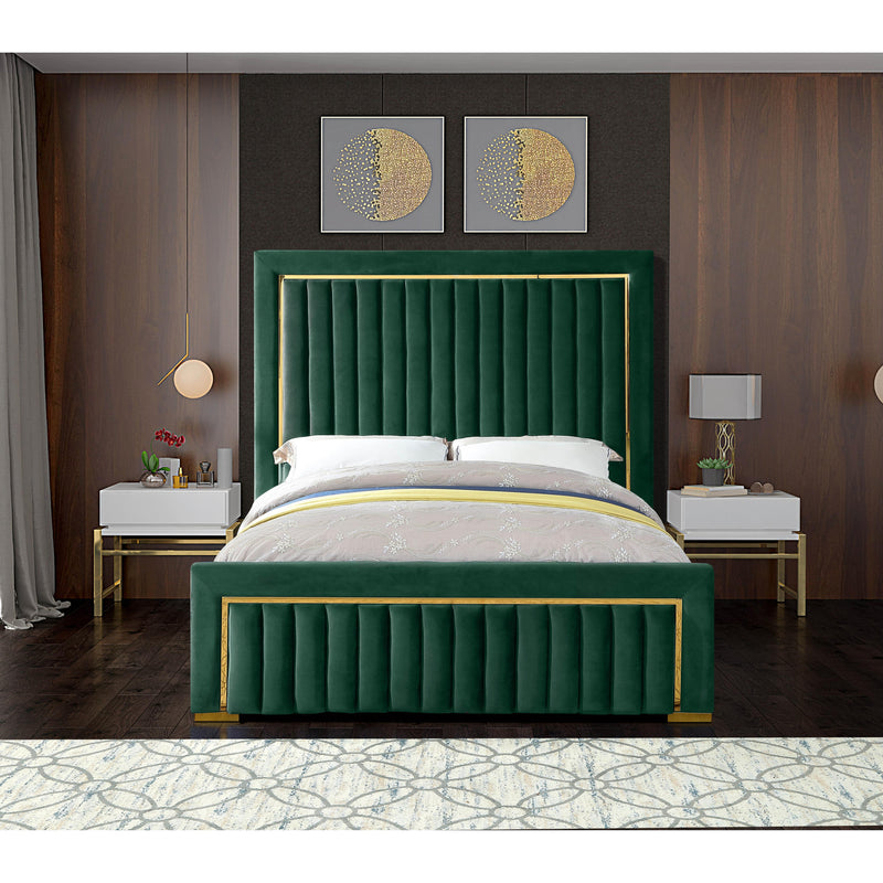 Meridian Dolce Green Velvet King Bed (3 Boxes) IMAGE 4