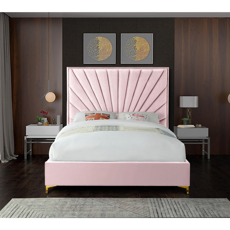 Meridian Eclipse Pink Velvet King Bed IMAGE 8