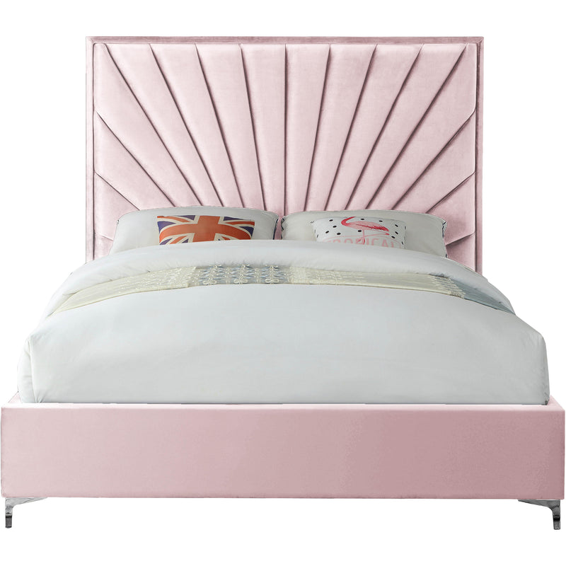 Meridian Eclipse Pink Velvet Queen Bed IMAGE 4