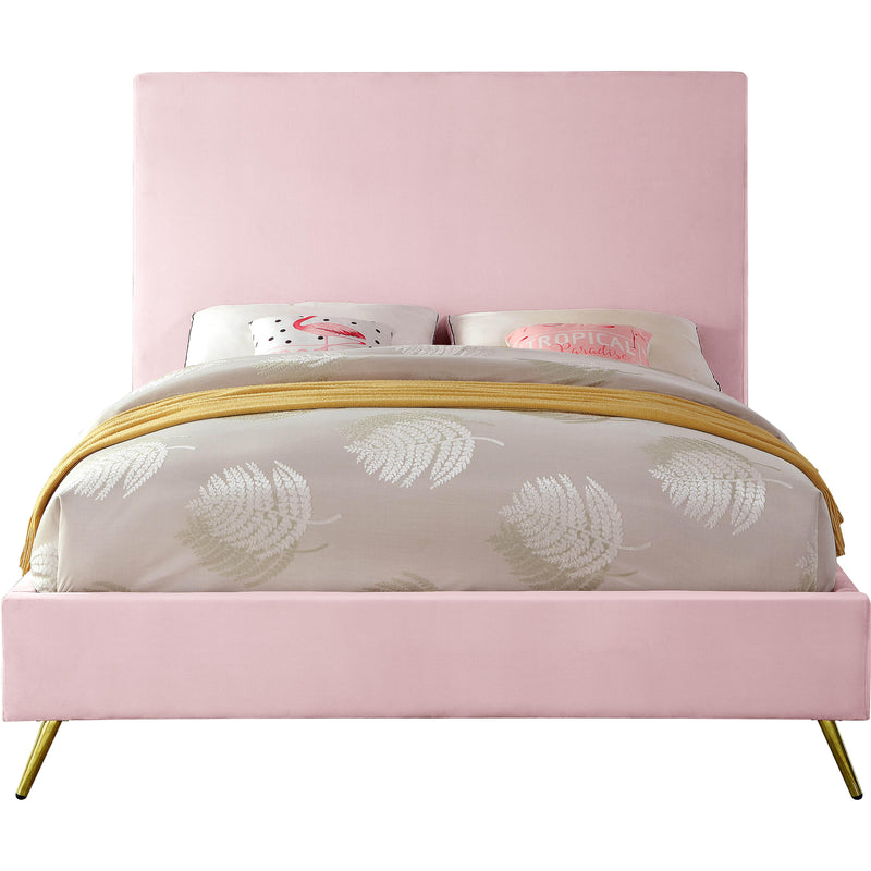 Meridian Jasmine Pink Velvet Full Bed IMAGE 3