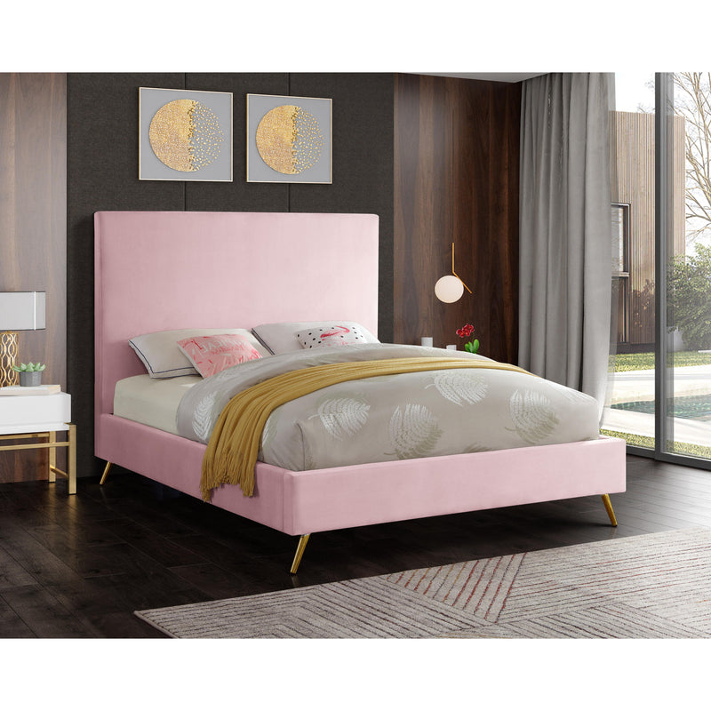 Meridian Jasmine Pink Velvet Full Bed IMAGE 6