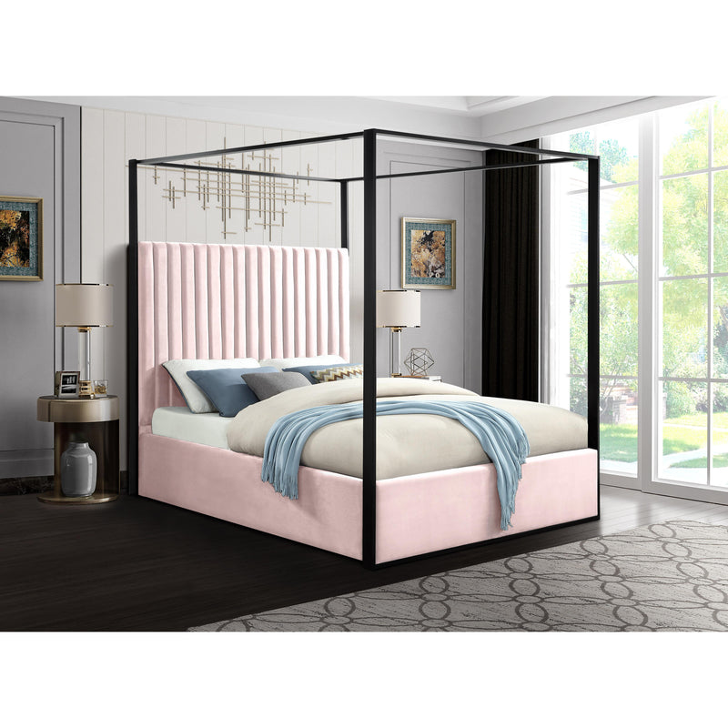 Meridian Jax Pink Velvet King Bed IMAGE 3