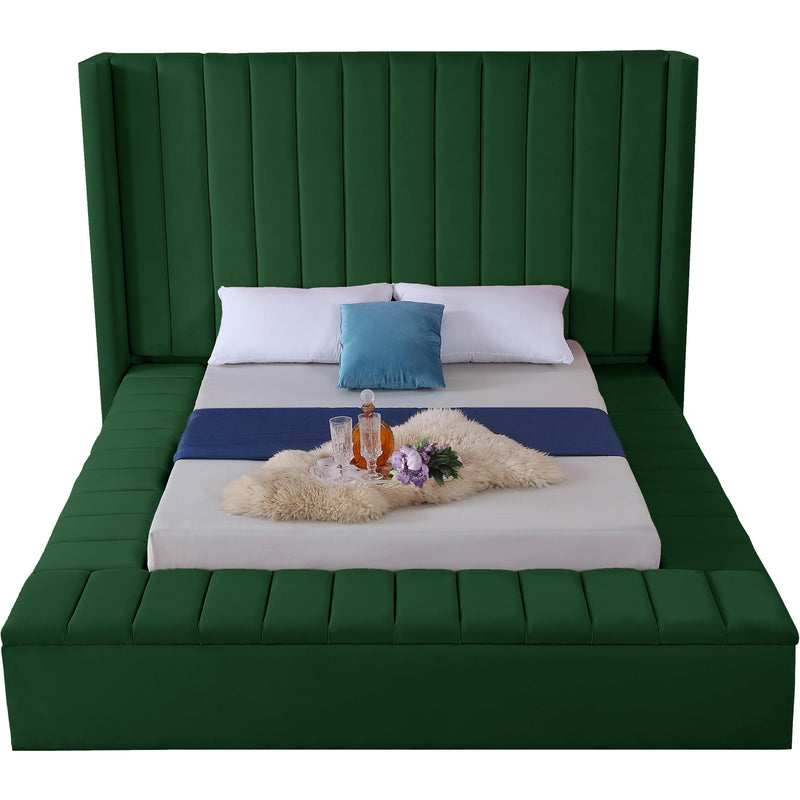 Meridian Kiki Green Velvet Full Bed (3 Boxes) IMAGE 3