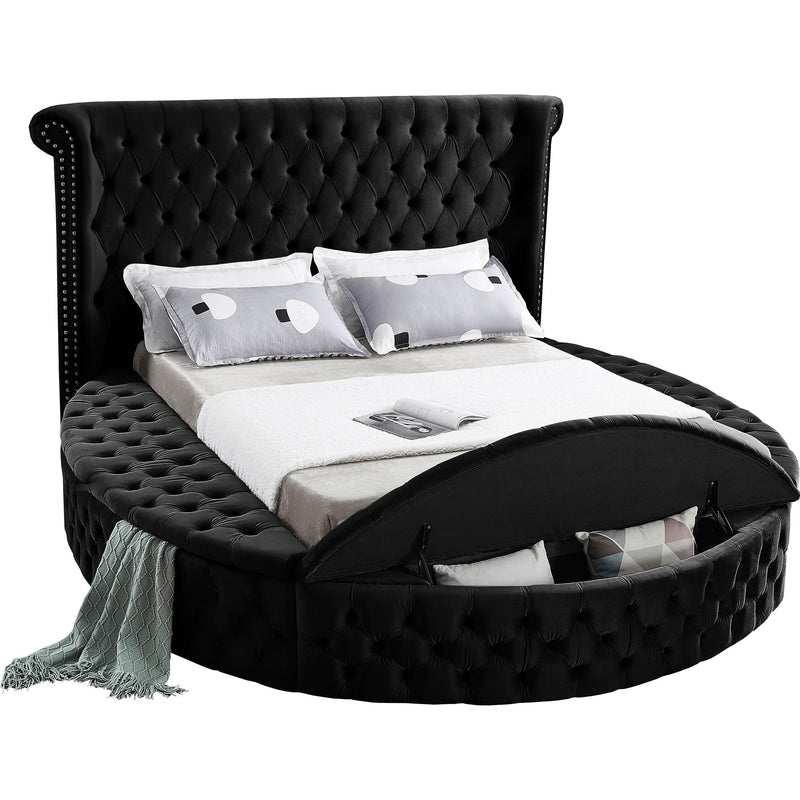 Meridian Luxus Black Velvet Full Bed (3 Boxes) IMAGE 2