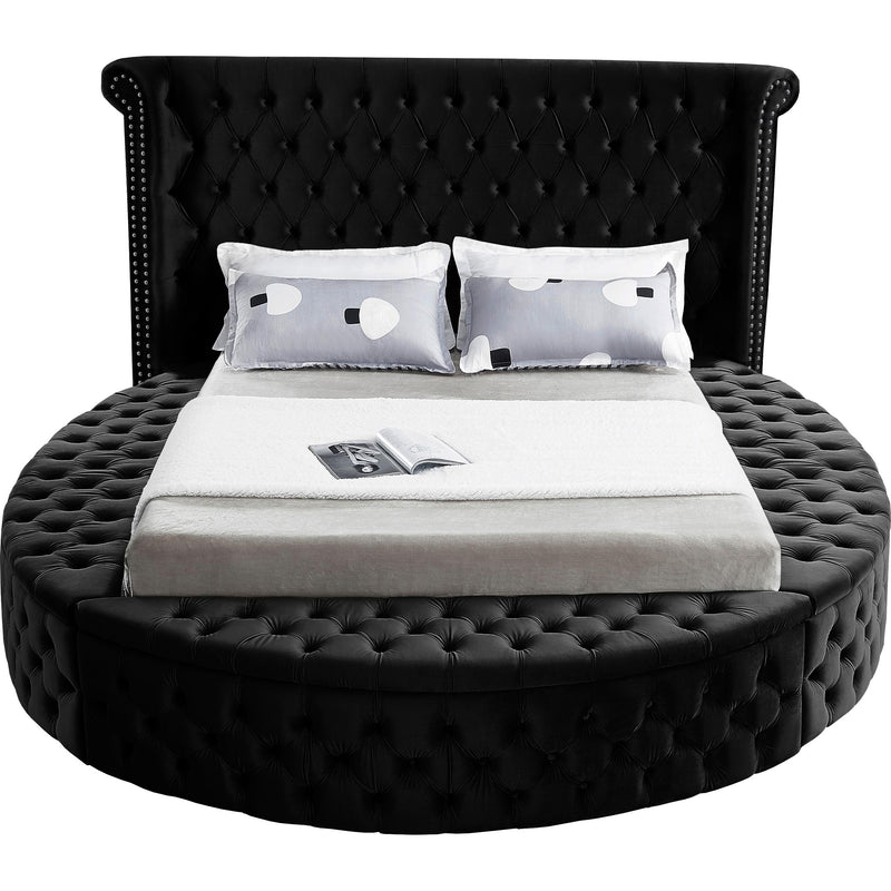 Meridian Luxus Black Velvet Full Bed (3 Boxes) IMAGE 3