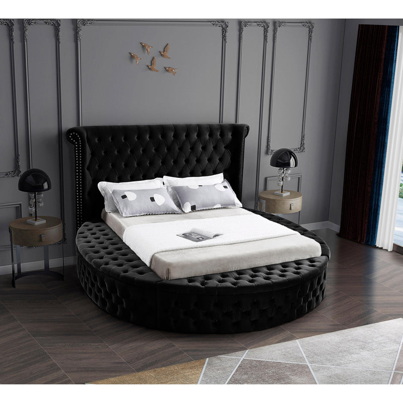 Meridian Luxus Black Velvet Full Bed (3 Boxes) IMAGE 5