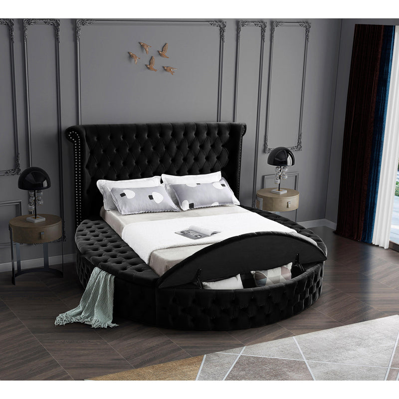 Meridian Luxus Black Velvet Full Bed (3 Boxes) IMAGE 6