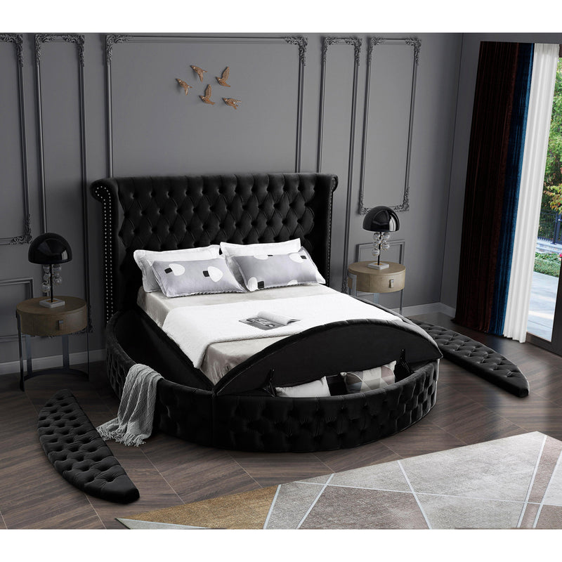 Meridian Luxus Black Velvet Full Bed (3 Boxes) IMAGE 8