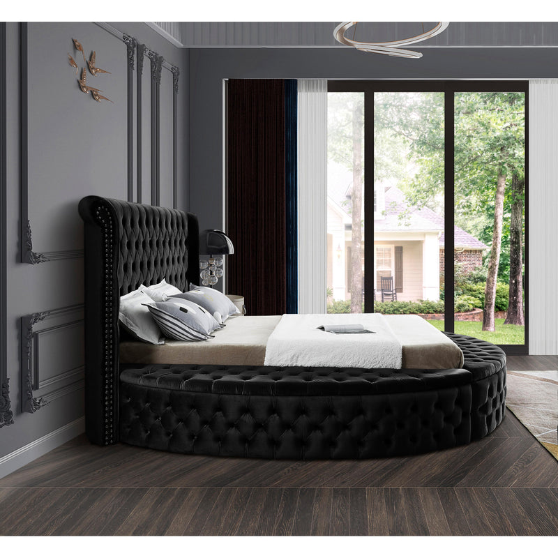 Meridian Luxus Black Velvet Full Bed (3 Boxes) IMAGE 9