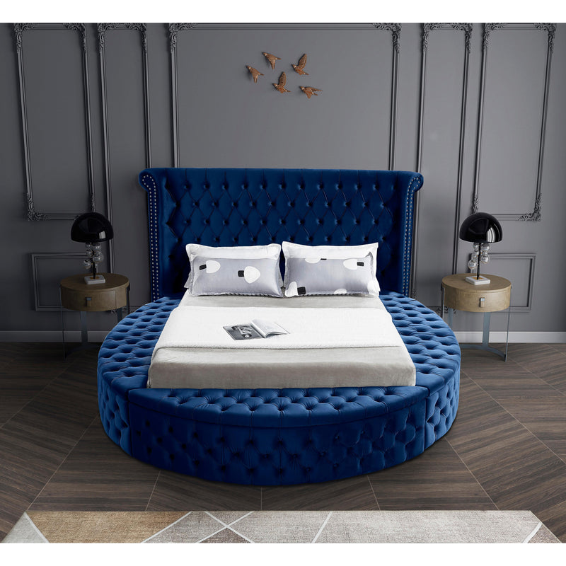 Meridian Luxus Navy Velvet Full Bed (3 Boxes) IMAGE 7