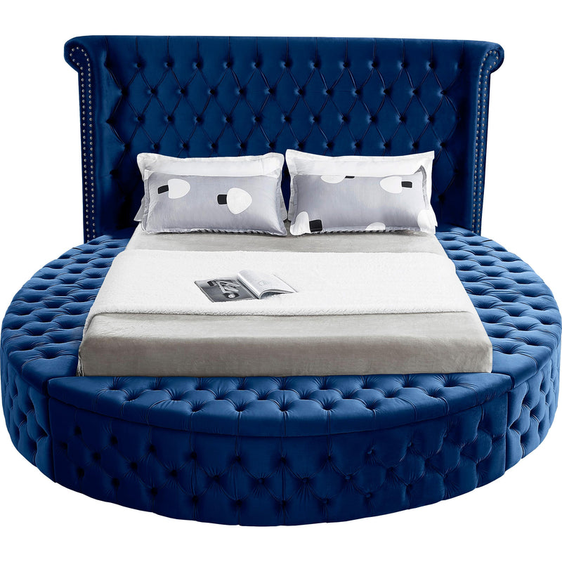 Meridian Luxus Navy Velvet King Bed (3 Boxes) IMAGE 3