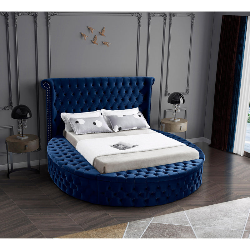 Meridian Luxus Navy Velvet King Bed (3 Boxes) IMAGE 5