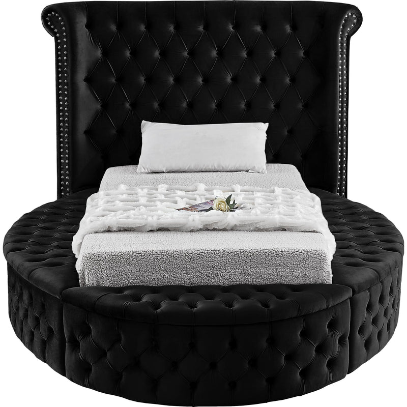 Meridian Luxus Black Velvet Twin Bed (3 Boxes) IMAGE 3