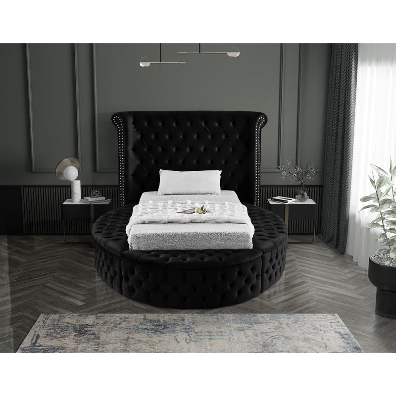 Meridian Luxus Black Velvet Twin Bed (3 Boxes) IMAGE 7