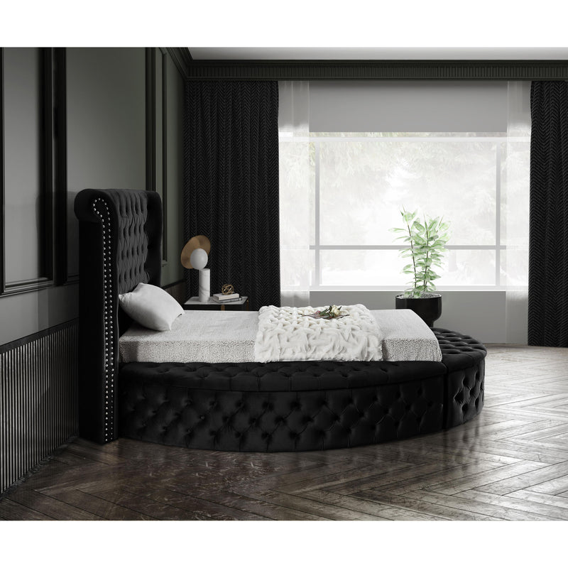 Meridian Luxus Black Velvet Twin Bed (3 Boxes) IMAGE 9