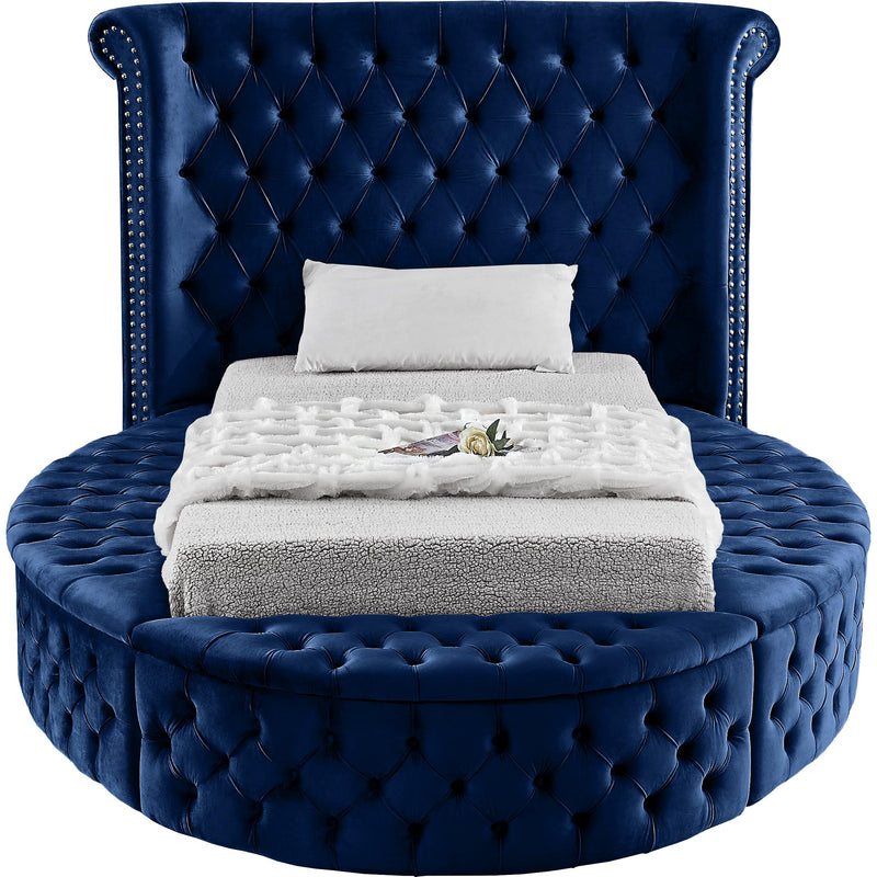 Meridian Luxus Navy Velvet Twin Bed (3 Boxes) IMAGE 3