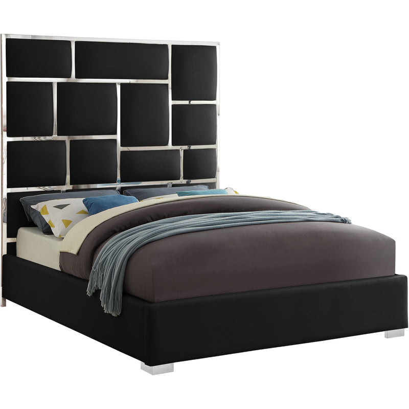 Meridian Milan Black Vegan Leather King Bed IMAGE 1