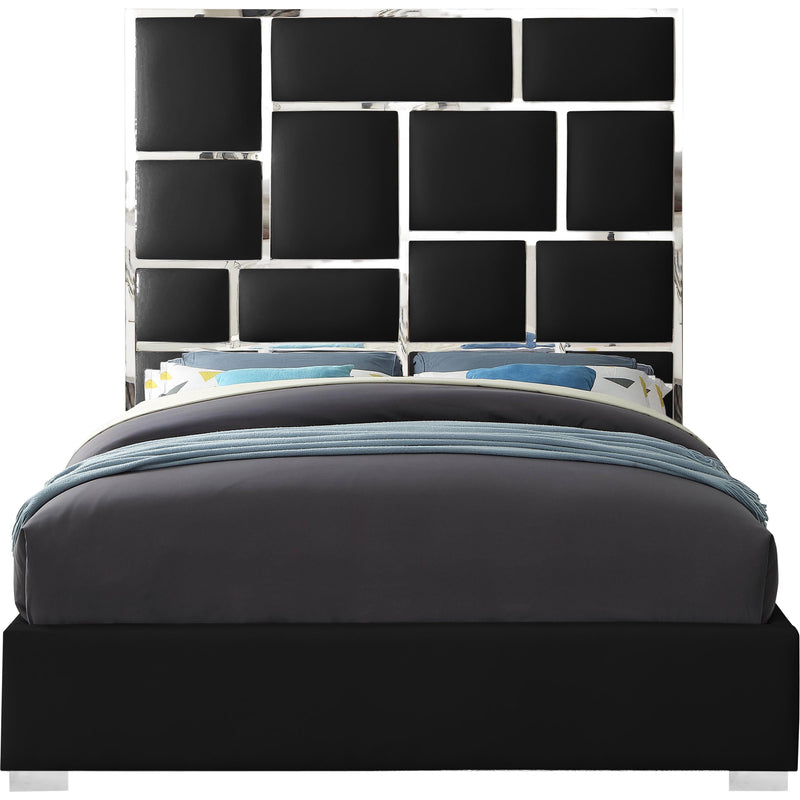 Meridian Milan Black Vegan Leather King Bed IMAGE 2