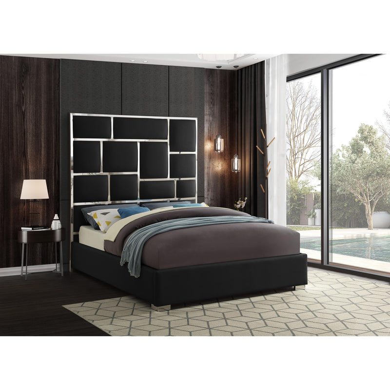 Meridian Milan Black Vegan Leather King Bed IMAGE 4