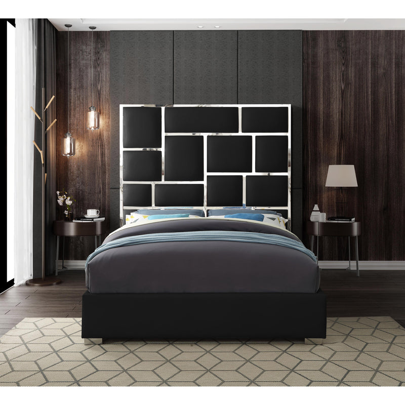 Meridian Milan Black Vegan Leather King Bed IMAGE 5