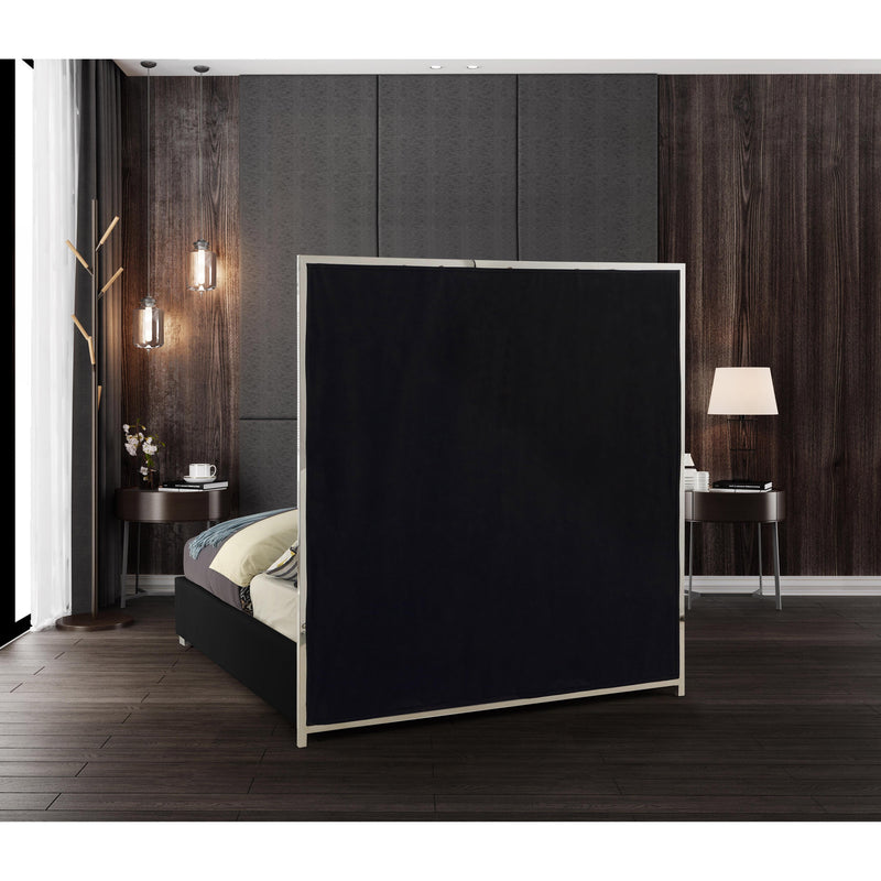 Meridian Milan Black Vegan Leather King Bed IMAGE 6