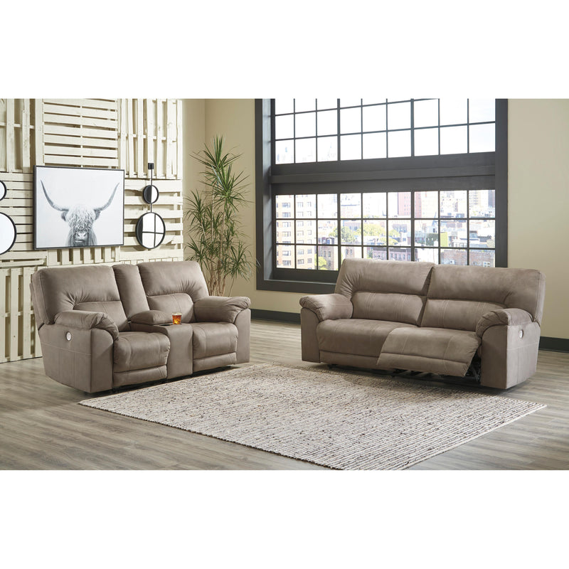 Benchcraft Cavalcade Power Reclining Leather Look Sofa 7760147 IMAGE 9