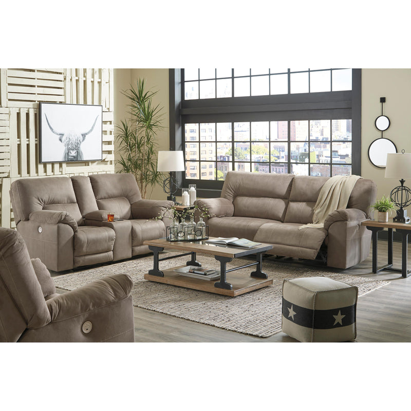 Benchcraft Cavalcade Power Reclining Leather Look Loveseat with Console 7760196 IMAGE 13