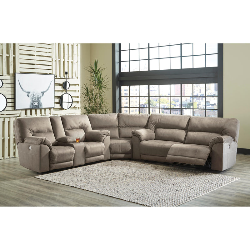 Benchcraft Cavalcade Power Reclining Leather Look Loveseat with Console 7760196 IMAGE 14