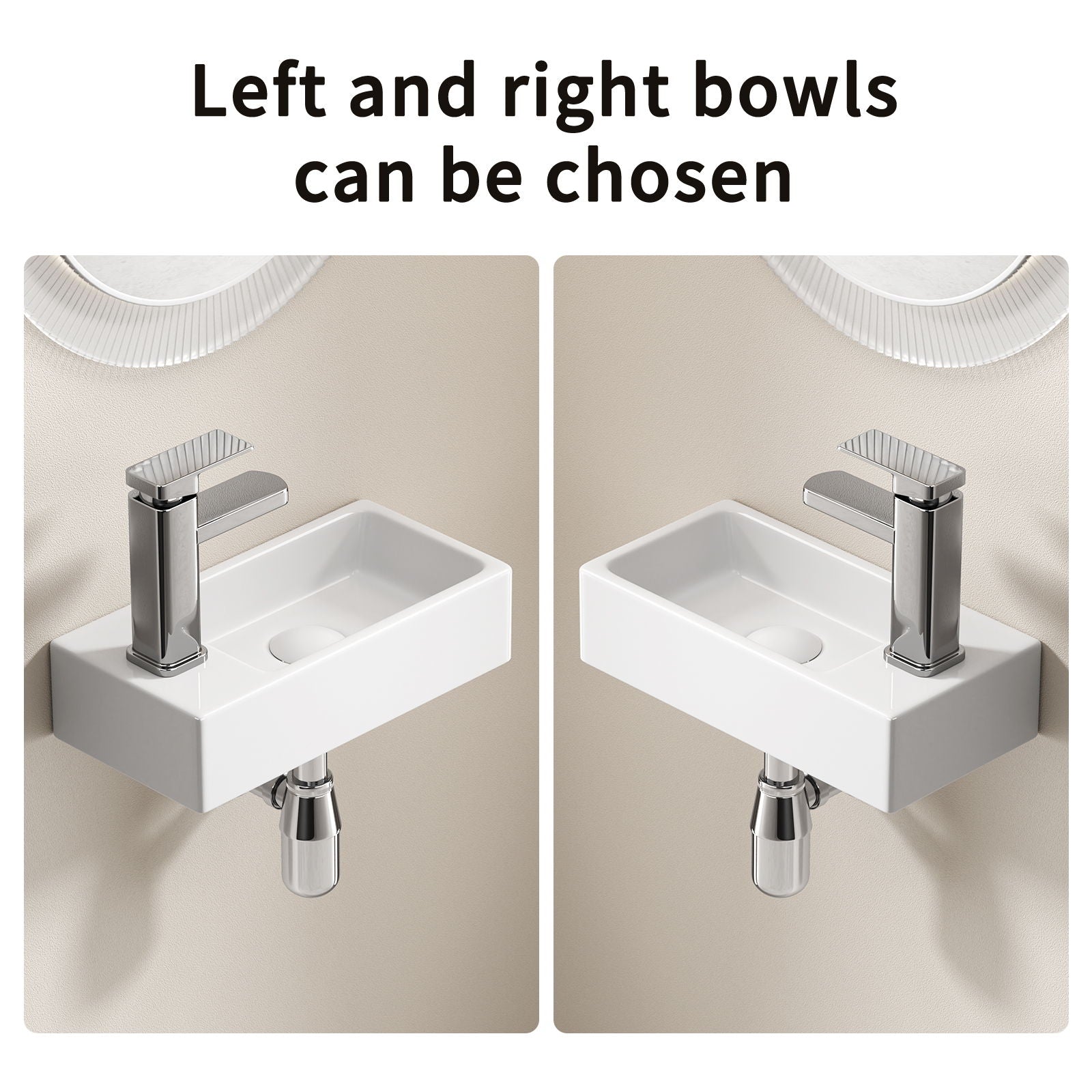 Wall Mounted Bathroom Sink With Faucet And Drain
