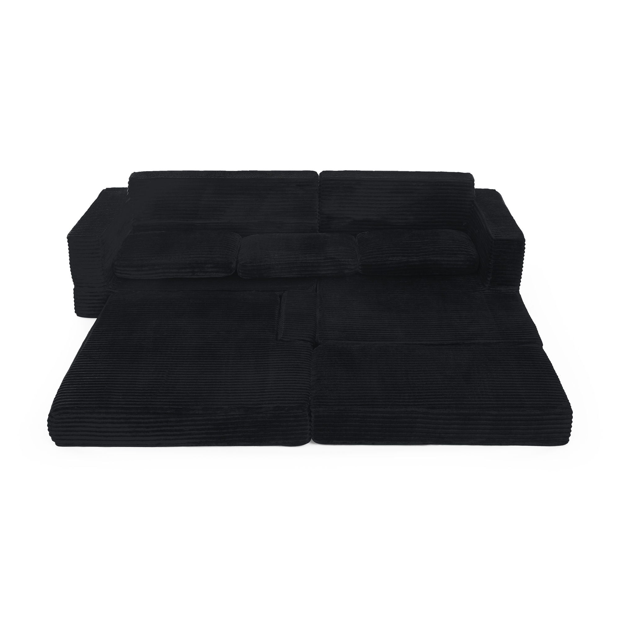 Modern Minimalist L Shape Modular Sectional Sofa, Couch