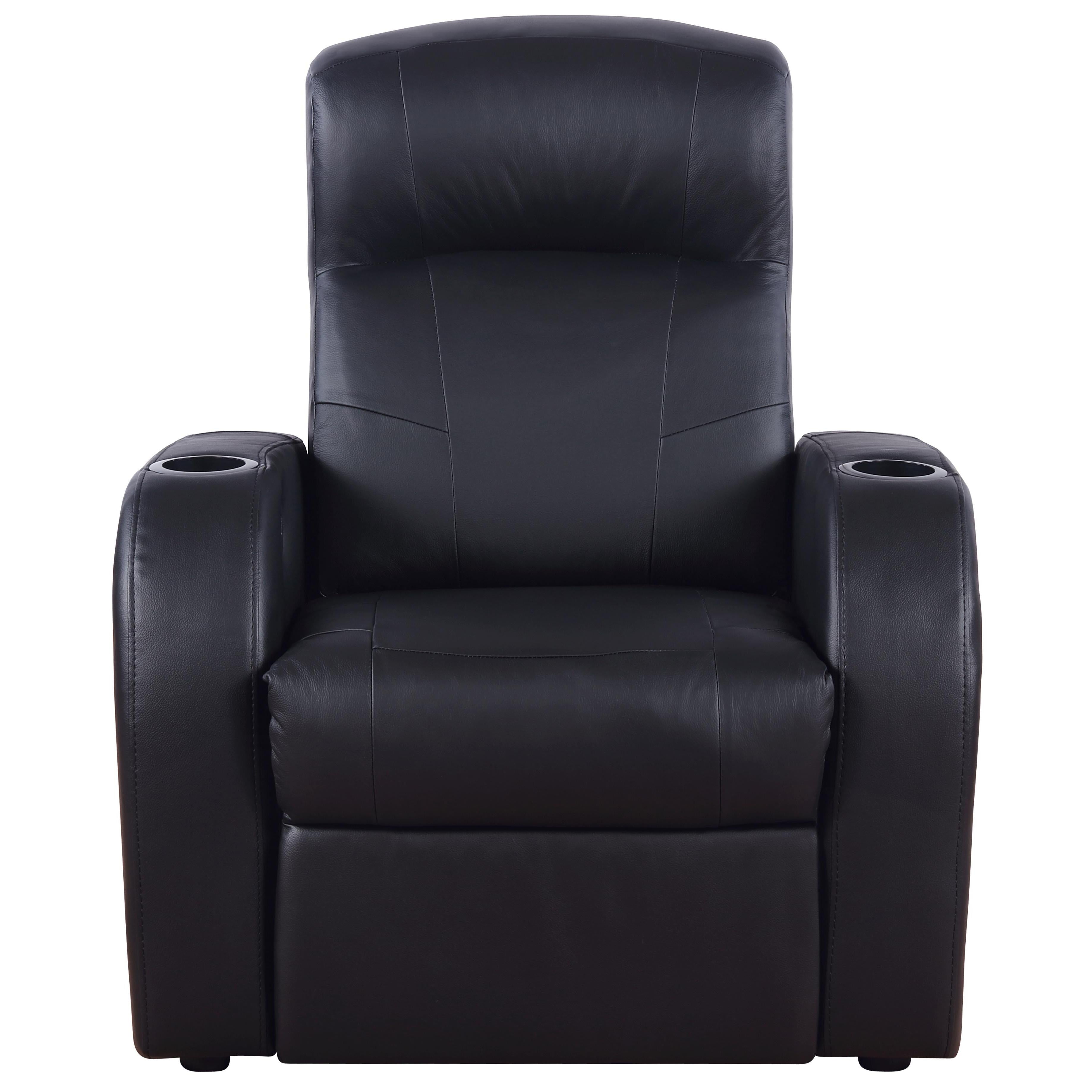 Diamond Modern Furniture COA Cyrus Leather Match Reclining Home Theater Seating with Wall Recline 600001-S3A IMAGE 3