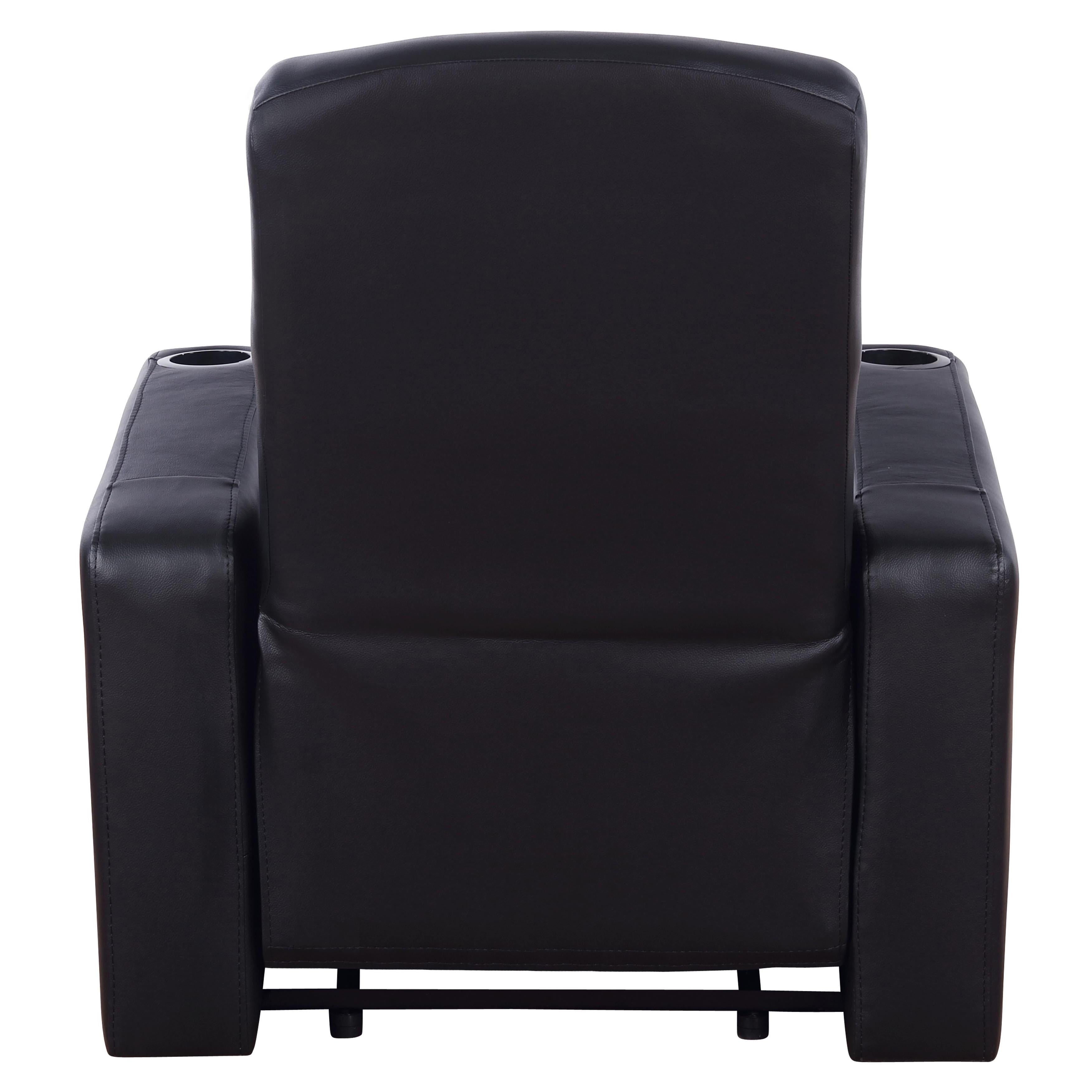 Diamond Modern Furniture COA Cyrus Leather Match Reclining Home Theater Seating with Wall Recline 600001-S5A IMAGE 5