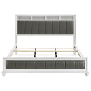 Diamond Modern Furniture COA Barzini California King Upholstered Panel Bed 205891KW IMAGE 3