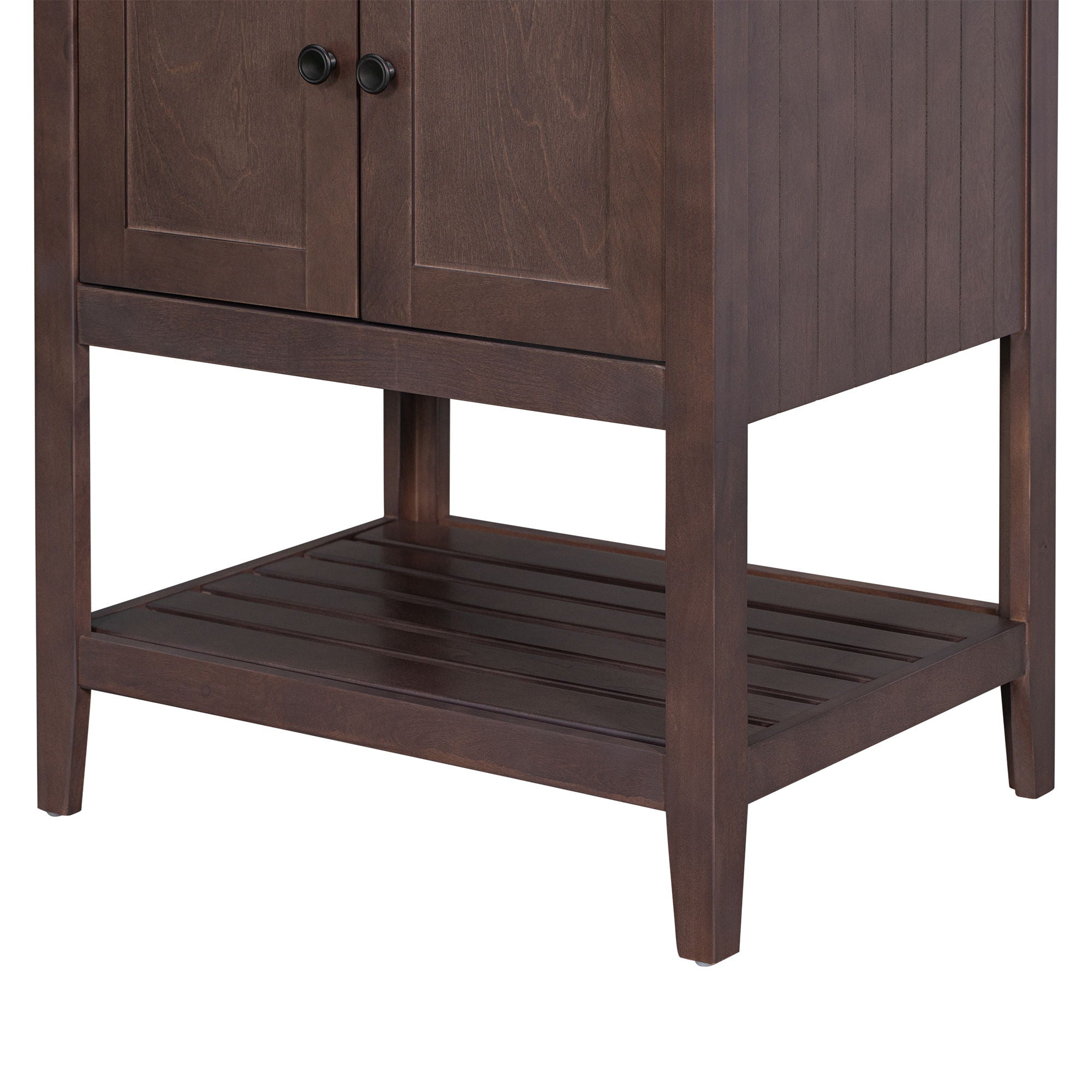 Modern Bathroom Vanity With Sink And Open Shelf