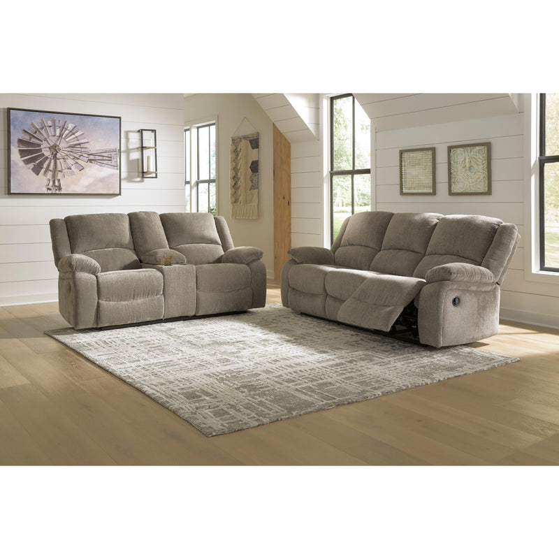 Signature Design by Ashley Draycoll Reclining Fabric Loveseat with Console 7650594 IMAGE 9