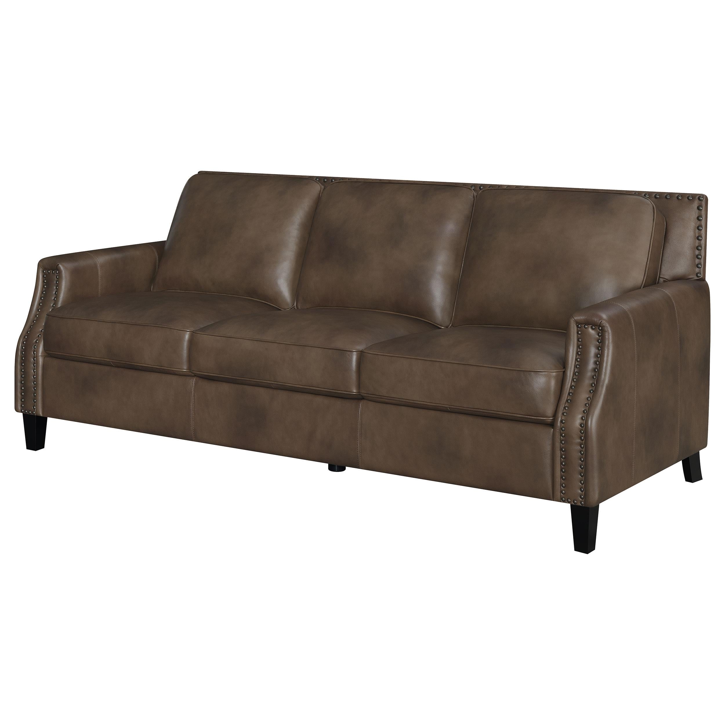 Diamond Modern Furniture COA Leaton Stationary Leather Match Sofa 509441 IMAGE 3