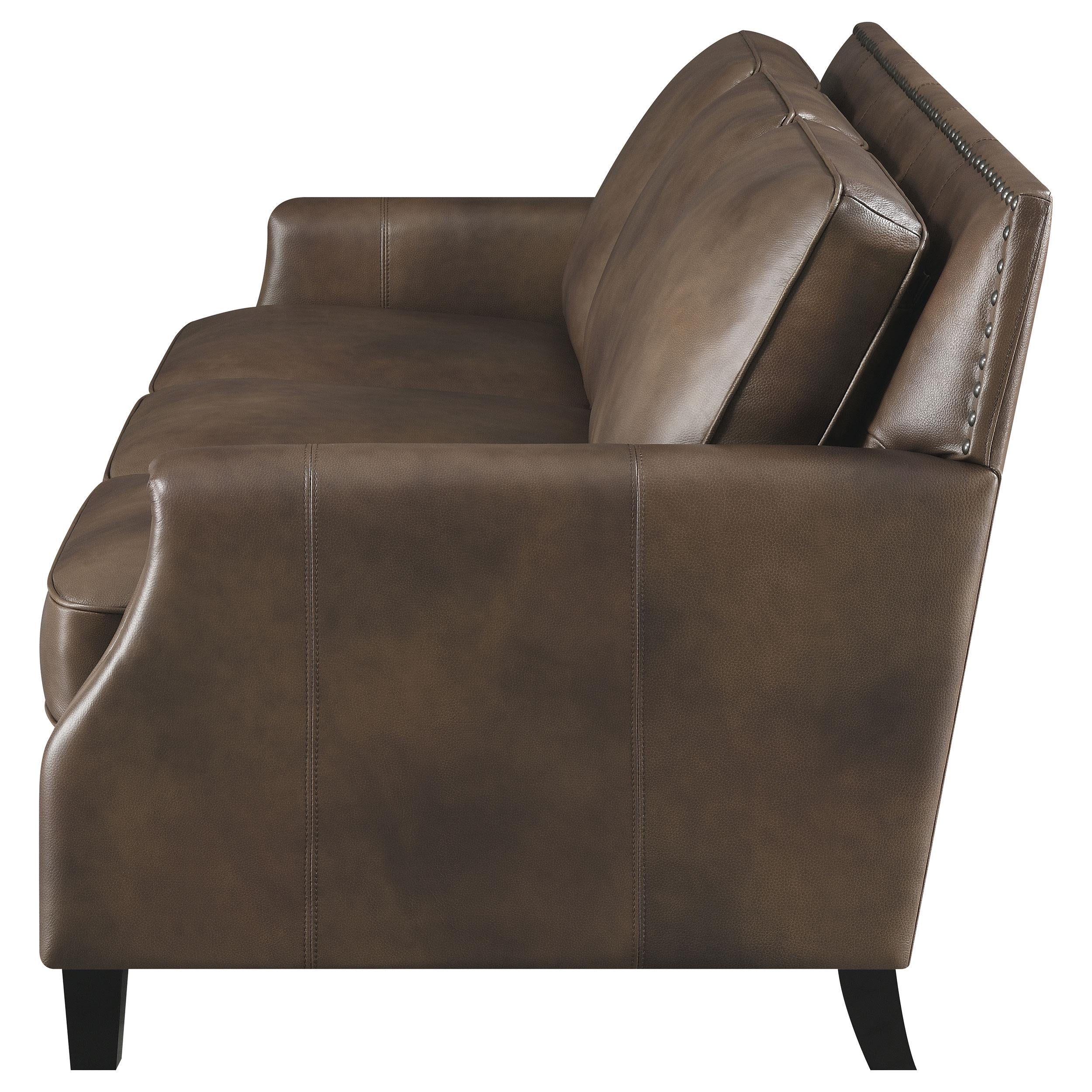 Diamond Modern Furniture COA Leaton Stationary Leather Match Sofa 509441 IMAGE 4