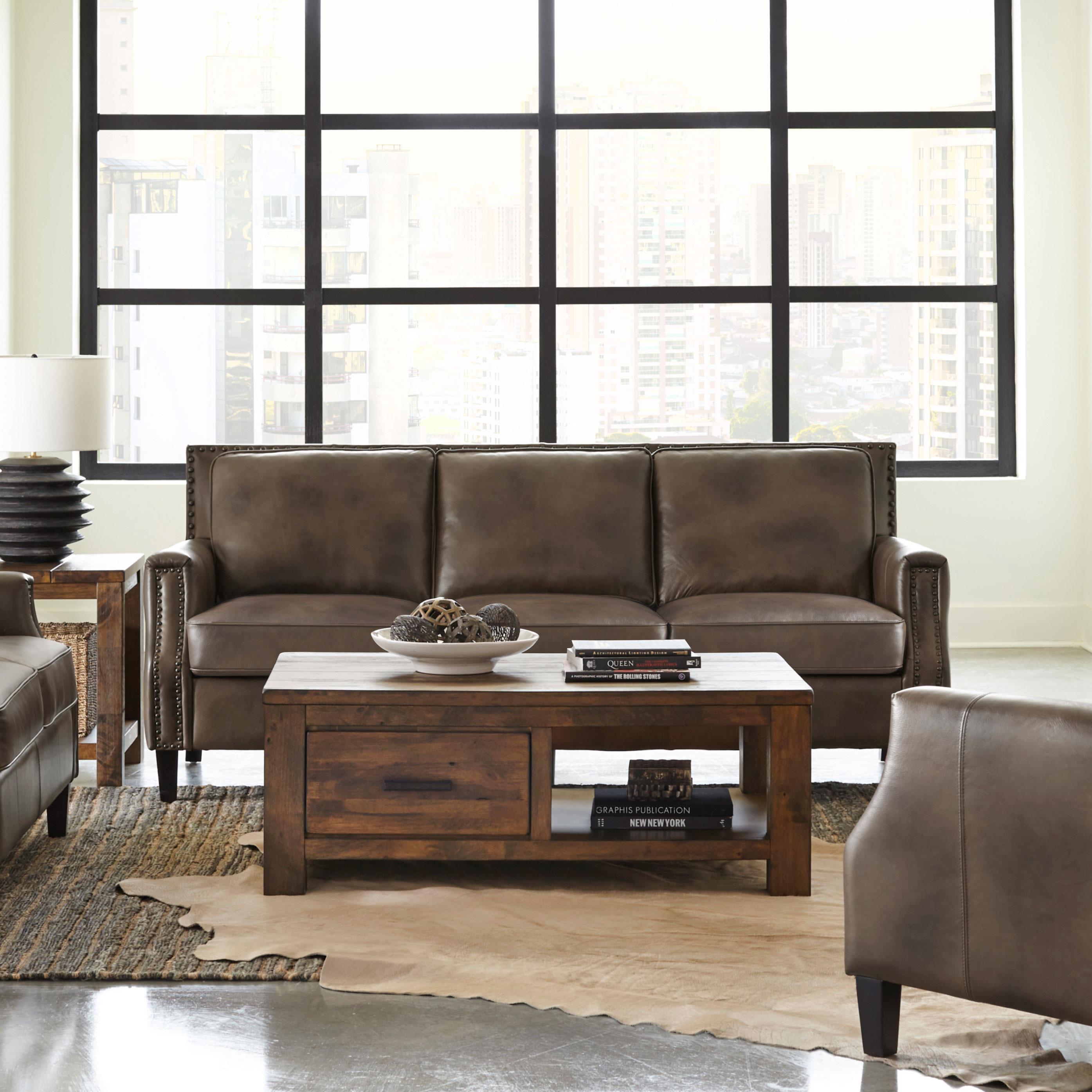 Diamond Modern Furniture COA Leaton Stationary Leather Match Sofa 509441 IMAGE 8