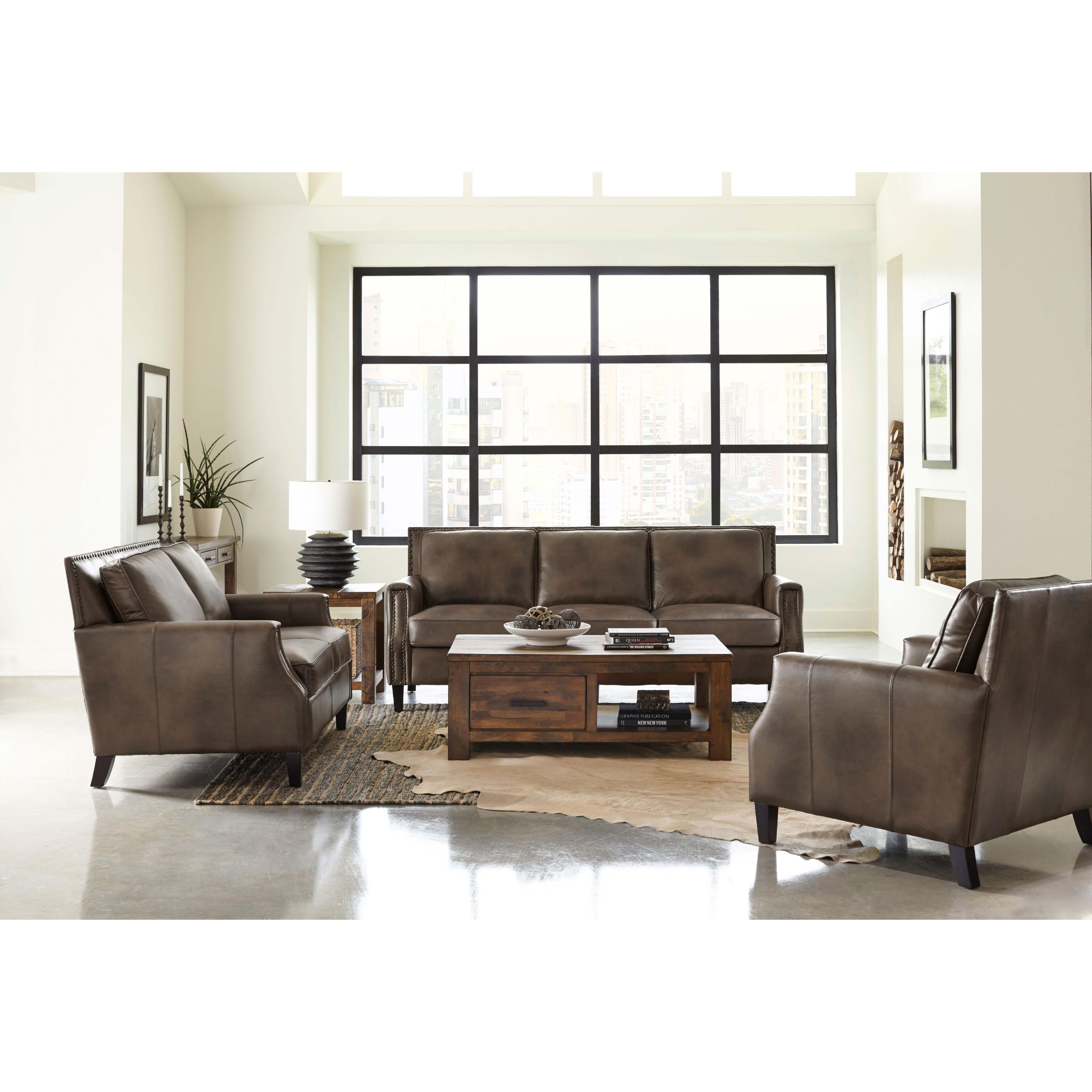 Diamond Modern Furniture COA Leaton Stationary Leather Match Sofa 509441 IMAGE 9