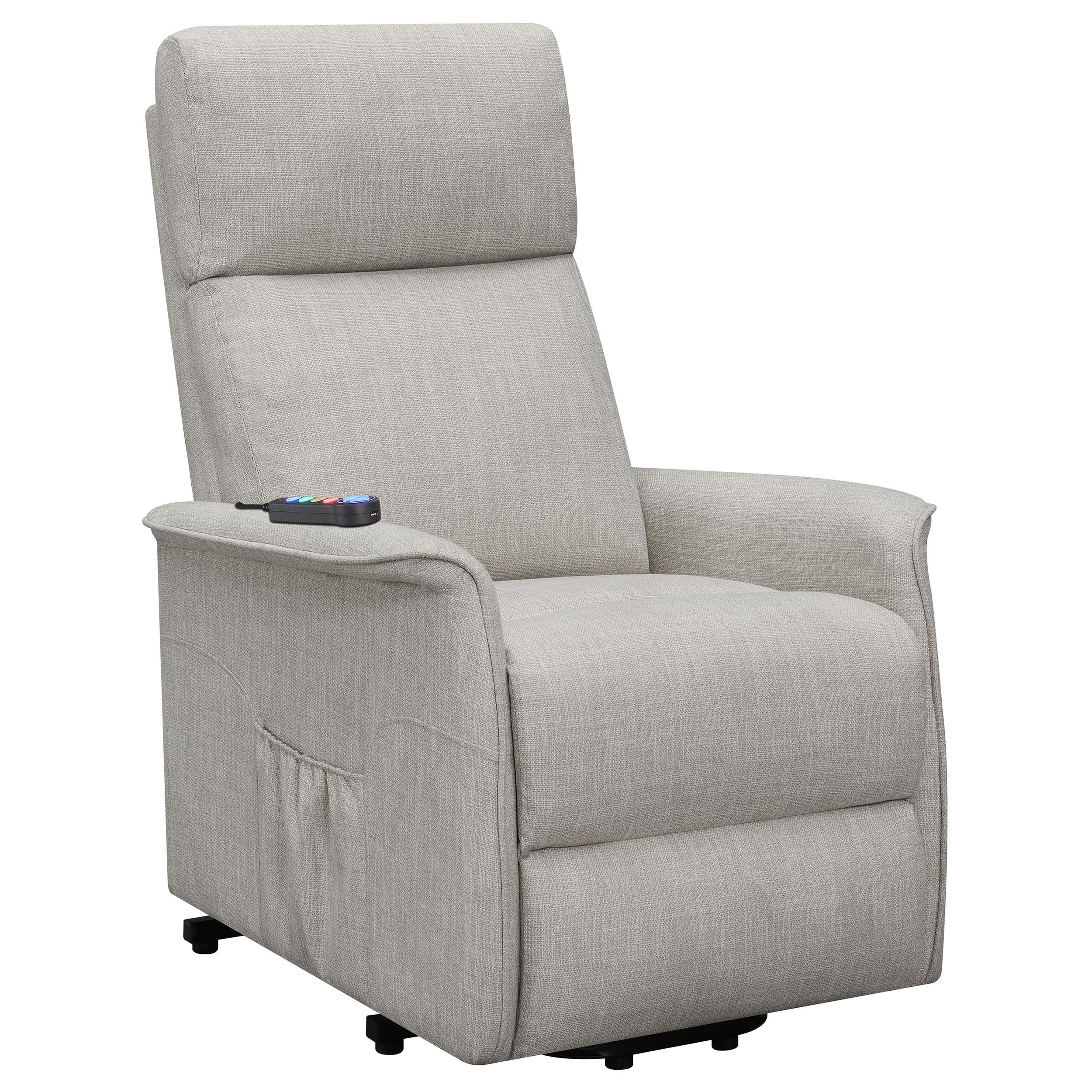 Coaster Furniture Fabric Lift Chair with Heat and Massage 609407P IMAGE 1