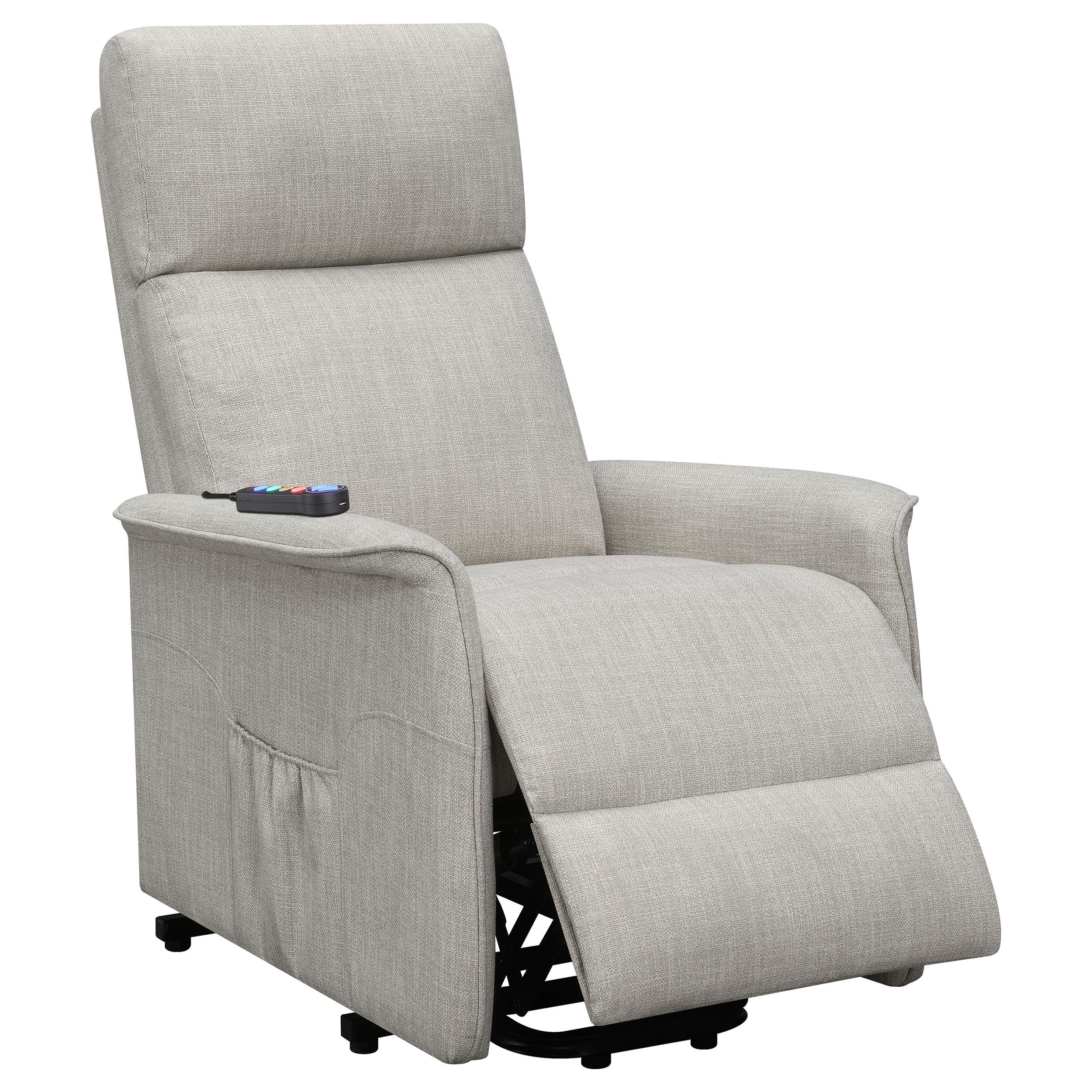 Coaster Furniture Fabric Lift Chair with Heat and Massage 609407P IMAGE 2