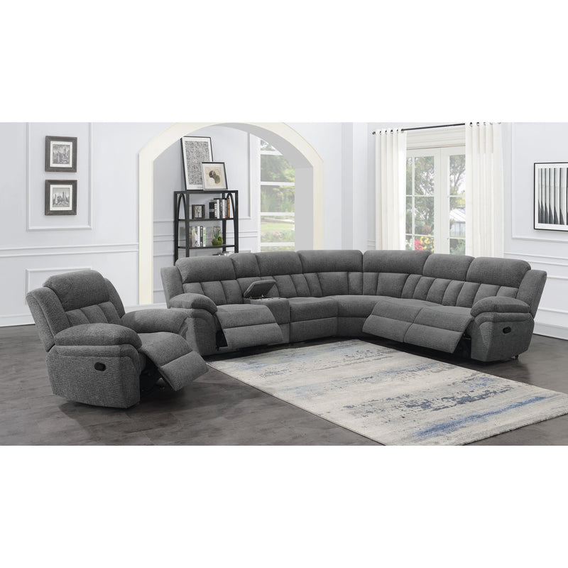 Coaster Furniture Bahrain Reclining Fabric 6 pc Sectional 609540LR/609540CON/609540AR/609540WDG/609540AR/609540RR IMAGE 10