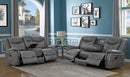 Conrad  Upholstered Padded Arm Motion Sofa Set Grey