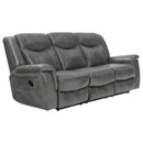 Conrad  Upholstered Padded Arm Motion Sofa Set Grey